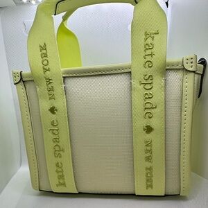 Kate Spade Light Yellow/Green Small Tote